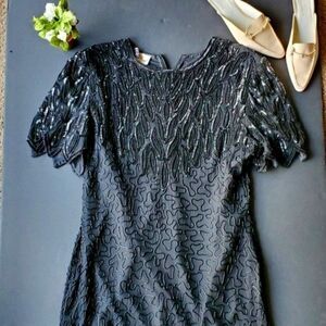 Vintage Laurence Kazar Beaded Dress